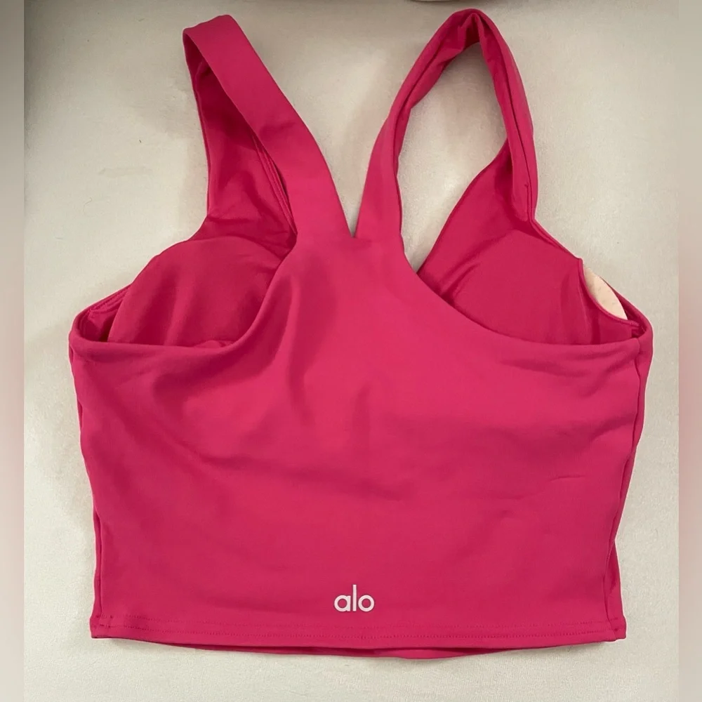 ALO Airbrush Real Bra Tank Top Pink Size XS